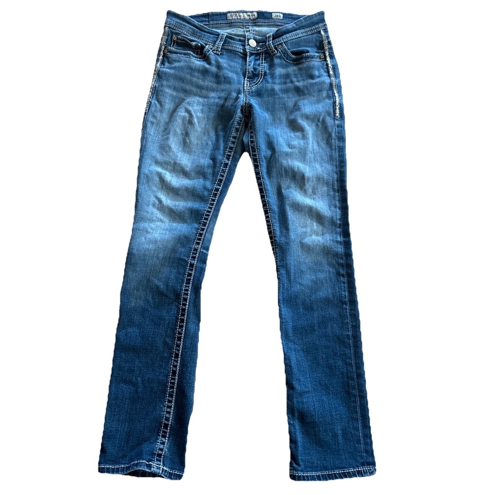 BKE Denim Jeans Women's 26S Payton Low Rise Straight Leg Stretch Thick Stitch‎
